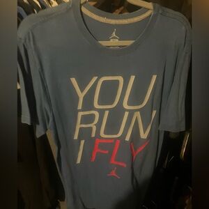 Jordan brand athletic shirt “you run i fly” jumpman basketball shirt size XL